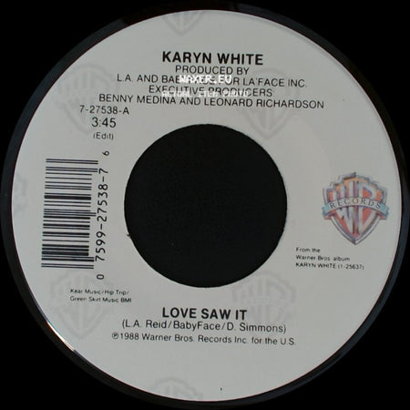Karyn White - Language Of Love / Love Saw It side B