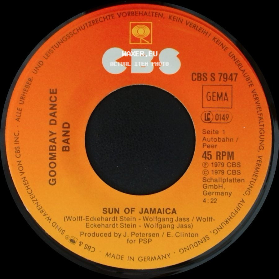 Goombay Dance Band - Sun Of Jamaica / Island Of Dreams side A