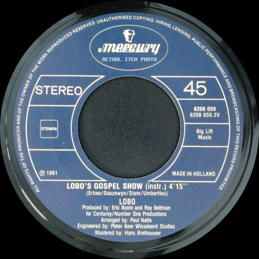 Lobo - Lobo's Gospel Show (Instr.) / Lobo's Gospel Show side A