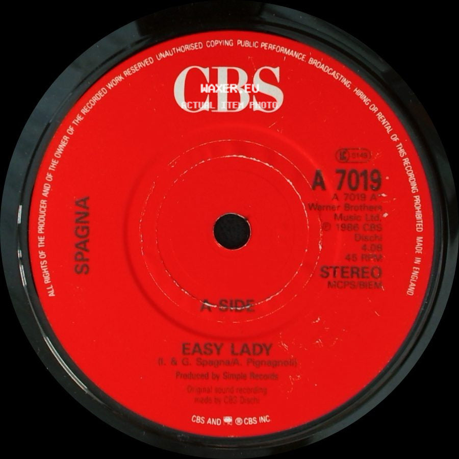 Spagna - Easy Lady / Jealousy side A