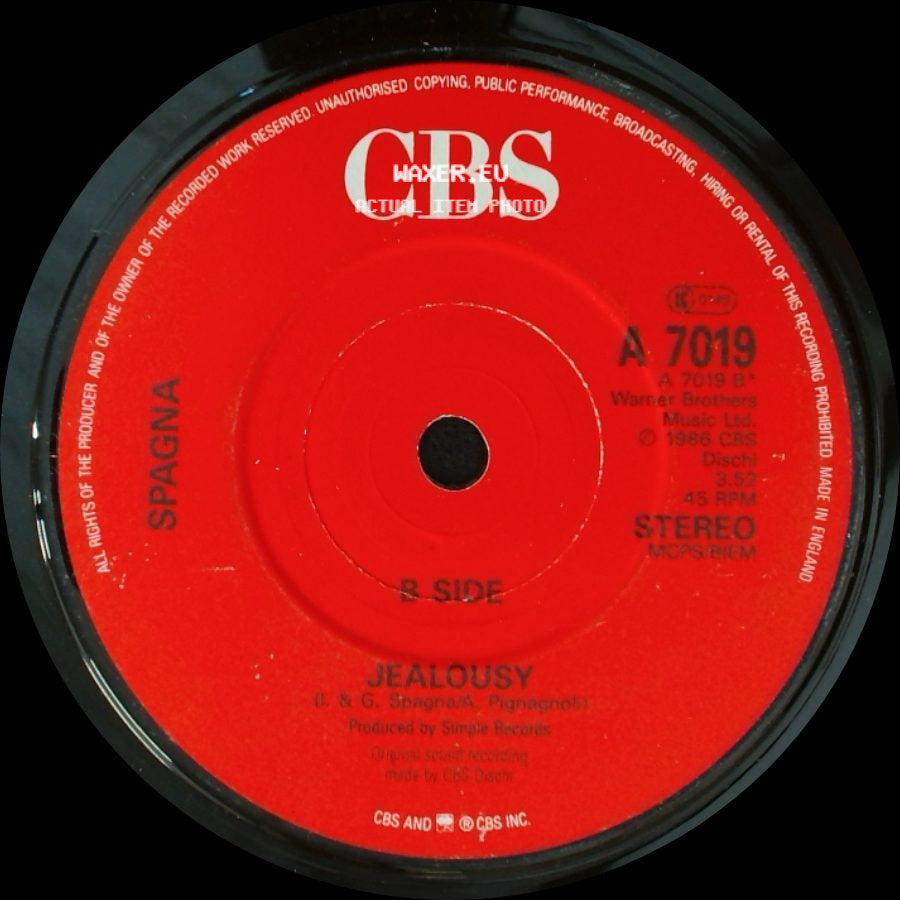 Spagna - Easy Lady / Jealousy side B
