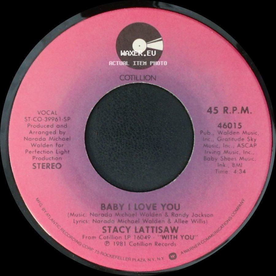 Stacy Lattisaw - Love On A Two Way Street / Baby I Love You side B