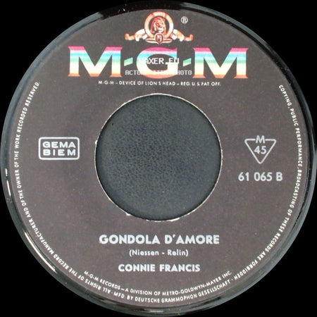 Connie Francis - Wenn Du Gehst / Gondola D'amore side B