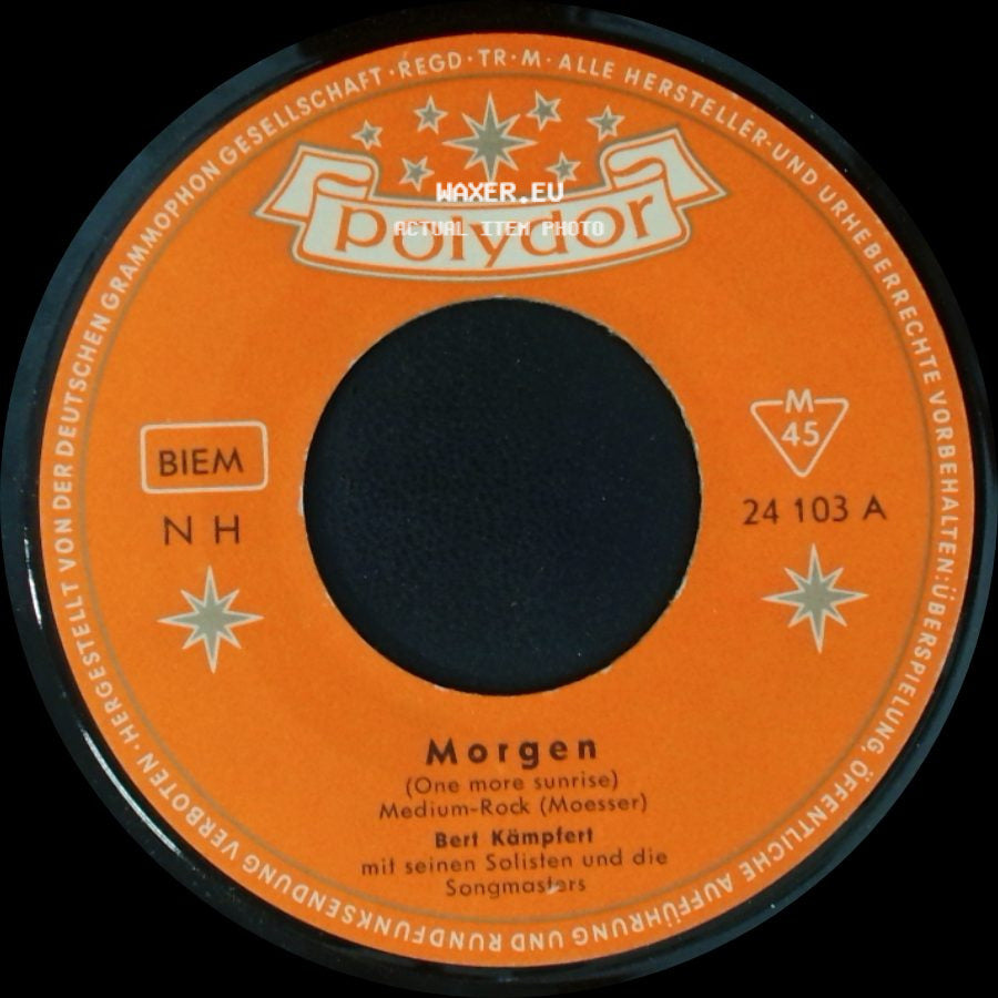 Bert Kämpfert / Bert Kämpfert Mit Seinen Solisten Und Die Songmasters - Morgen (One More Sunrise) Medium-Rock (Moesser) / Nur Du, Du, Du Allein side A
