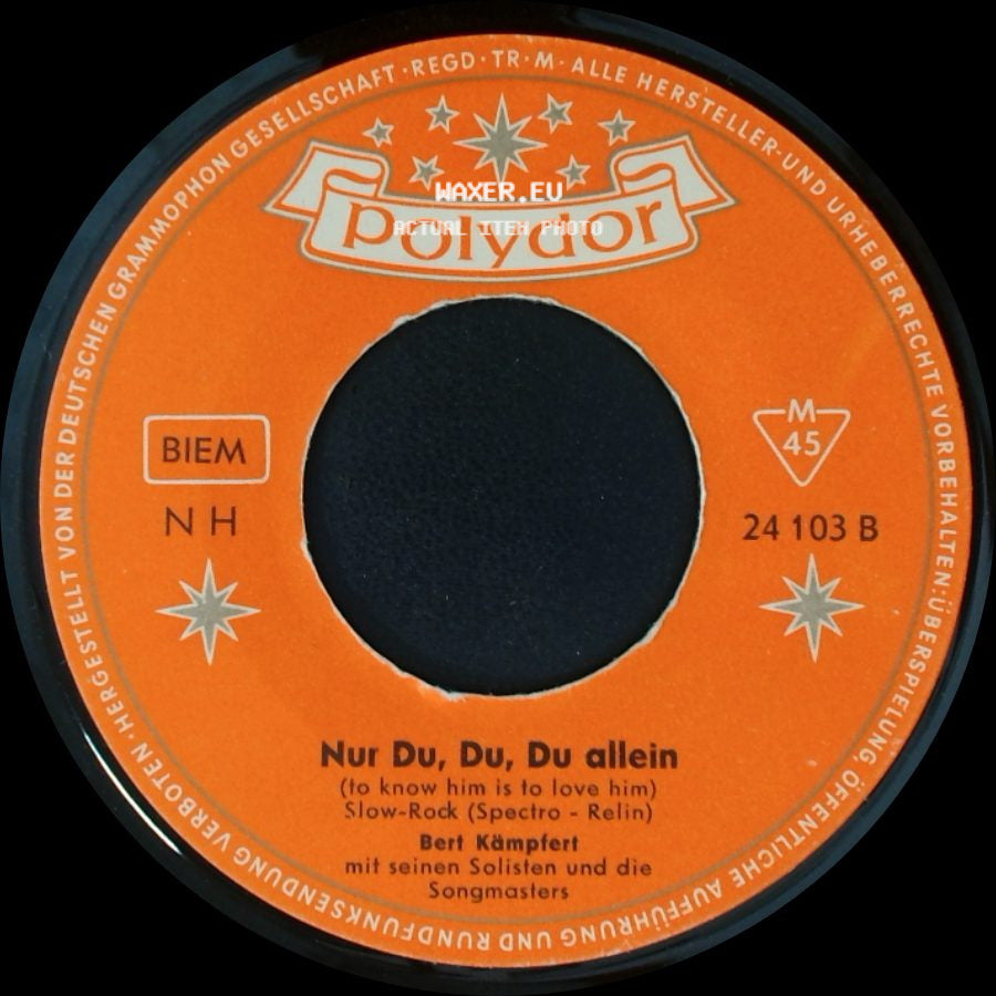 Bert Kämpfert / Bert Kämpfert Mit Seinen Solisten Und Die Songmasters - Morgen (One More Sunrise) Medium-Rock (Moesser) / Nur Du, Du, Du Allein side B