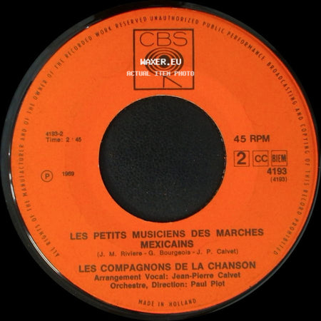 Les Compagnons De La Chanson - Je Reviens Chez Nous / Les Petits Musiciens Des Marches Mexicains side B