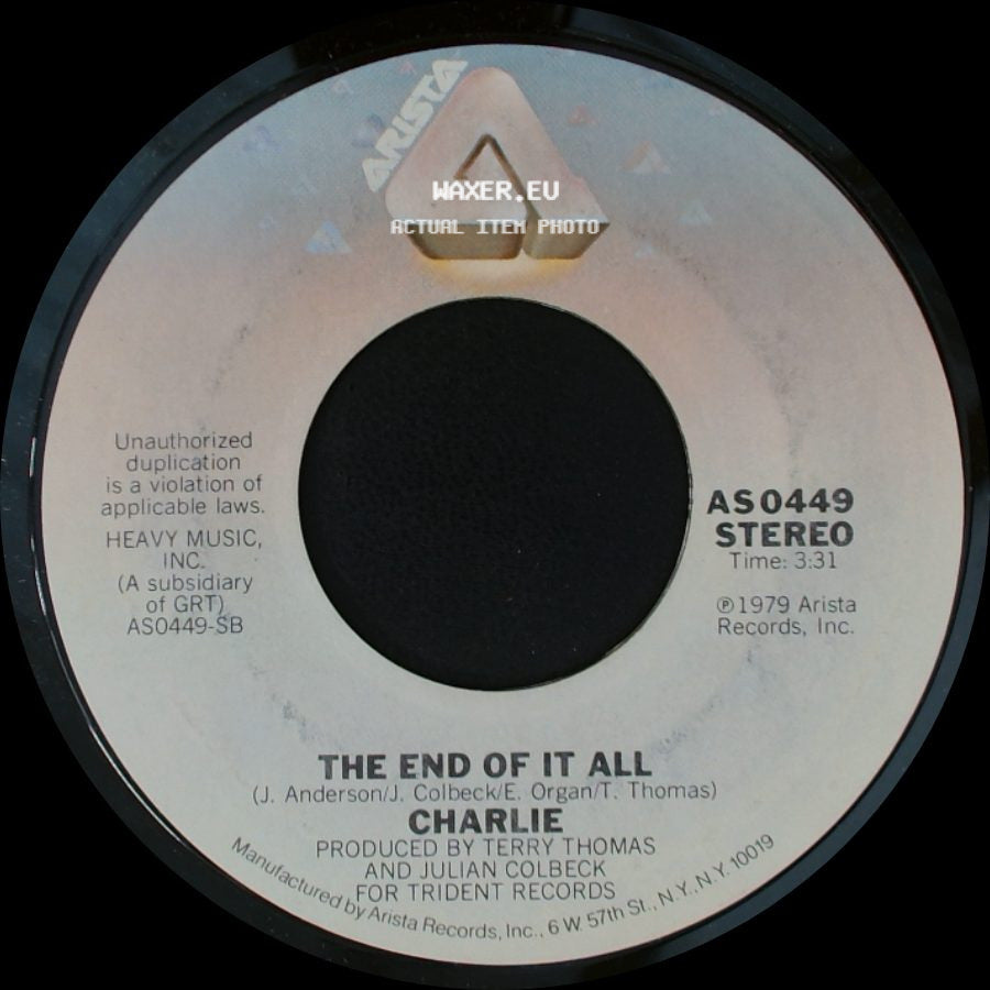 Charlie - The End Of It All / Killer Cut side A
