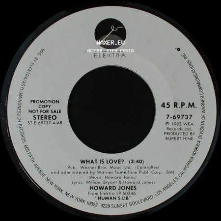 Howard Jones - What Is Love? / What Is Love? side B