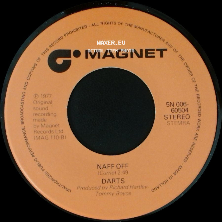 Darts - Naff Off / Come Back My Love side A