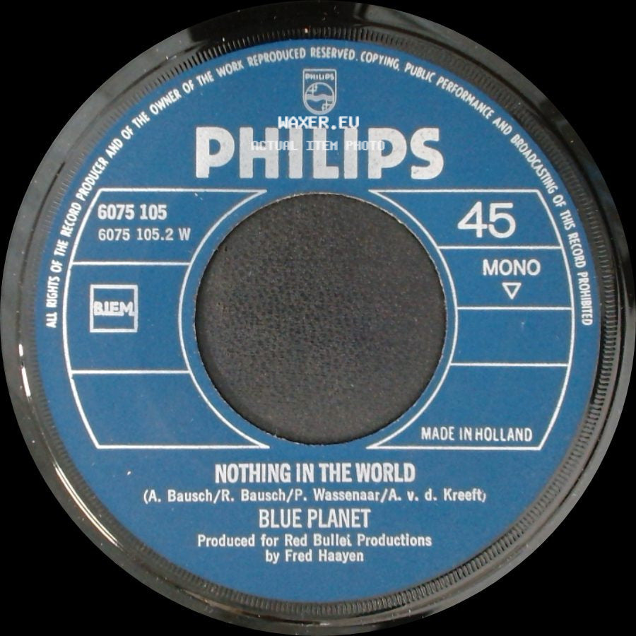 Blue Planet - Nothing In The World / I'm Going Man I'm Going side A
