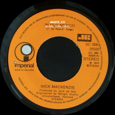Nick Mackenzie - Lollipop / In Old Mexico side B