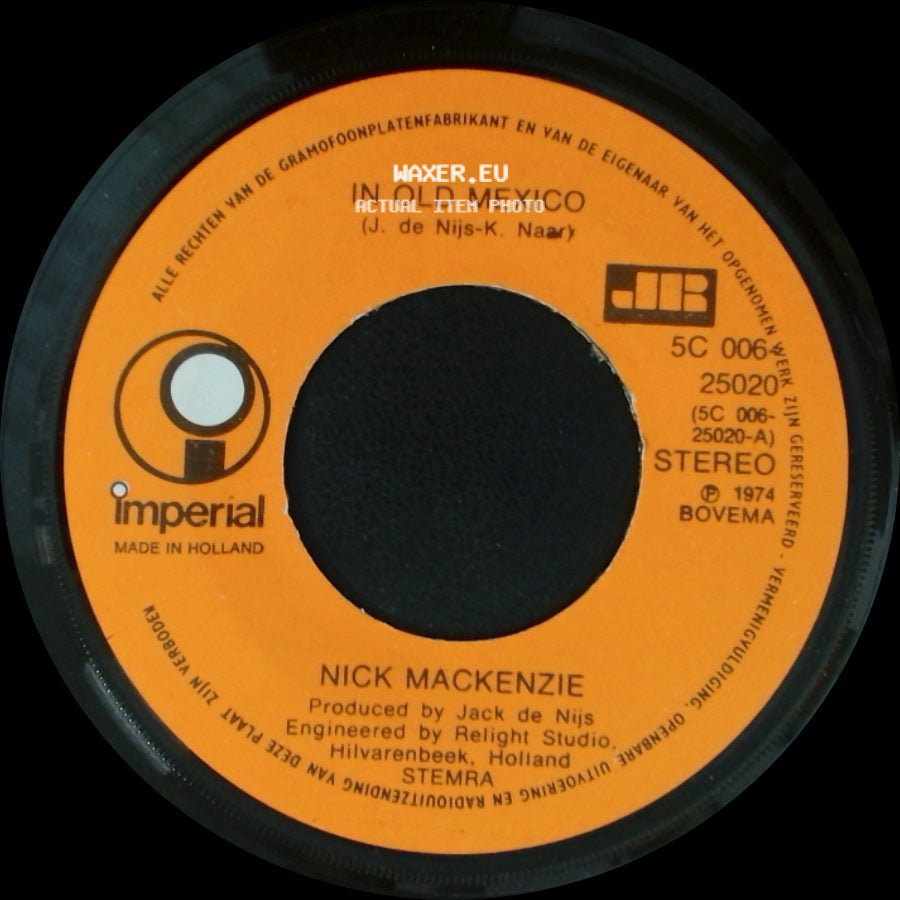 Nick Mackenzie - Lollipop / In Old Mexico side B
