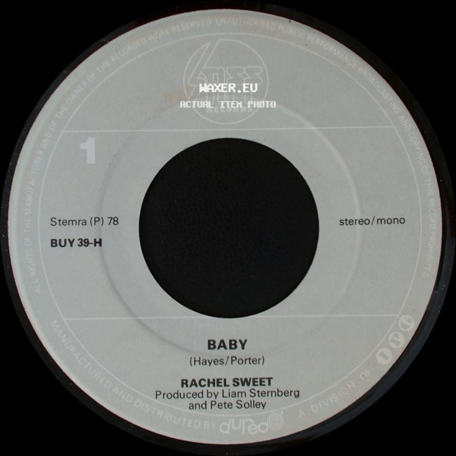 Rachel Sweet - Baby / Suspended Animation side A