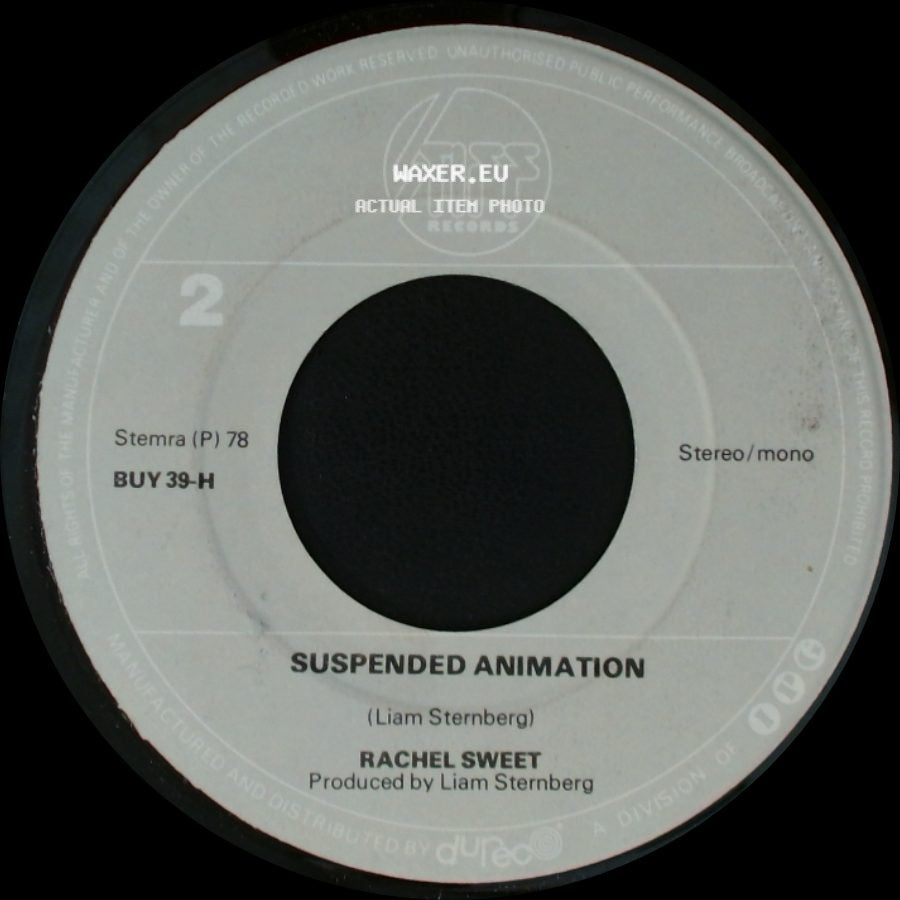 Rachel Sweet - Baby / Suspended Animation side B
