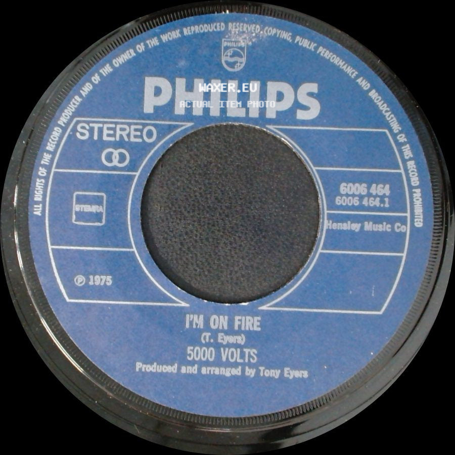 5000 Volts - I'm On Fire (T. Eyers) / Still On Fire side A