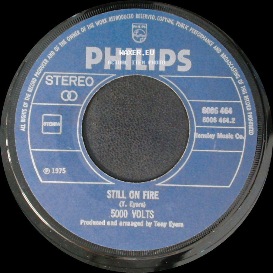 5000 Volts - I'm On Fire (T. Eyers) / Still On Fire side B