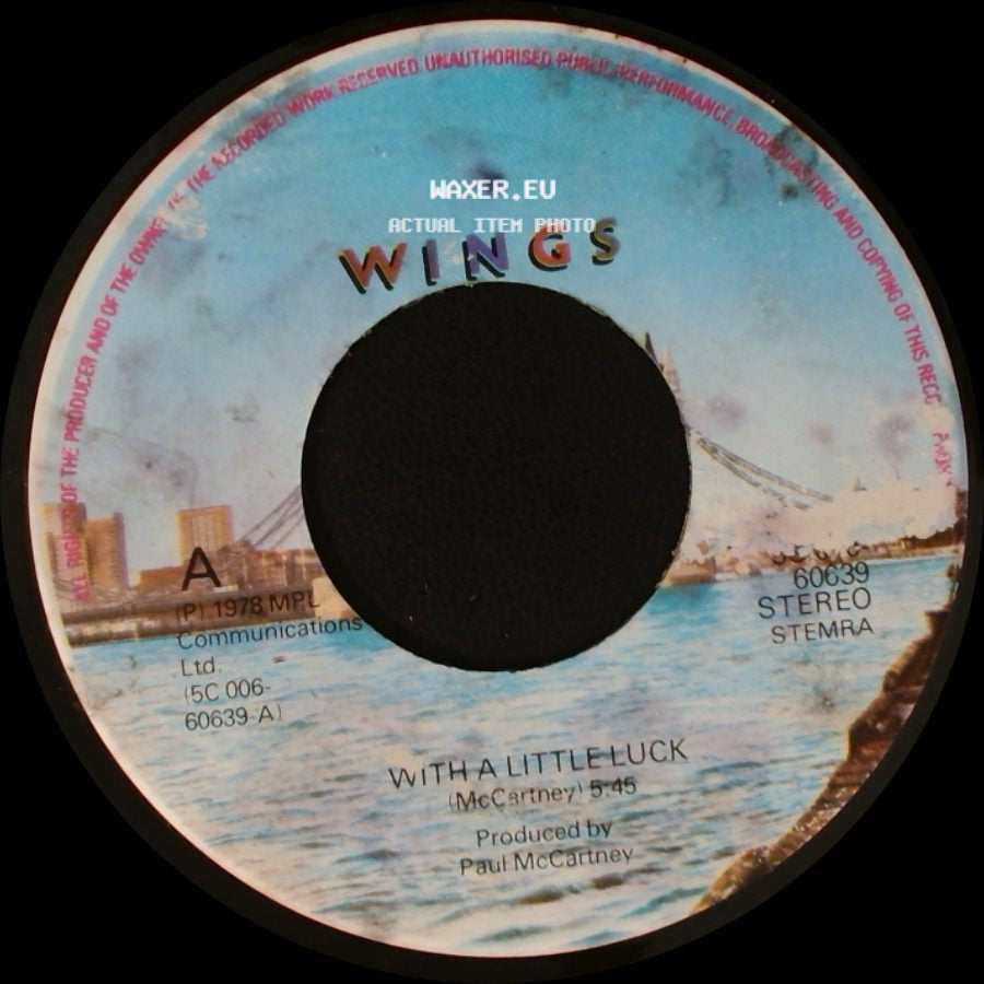 Wings - With A Little Luck / Backwards Traveller / Cuff Link side A