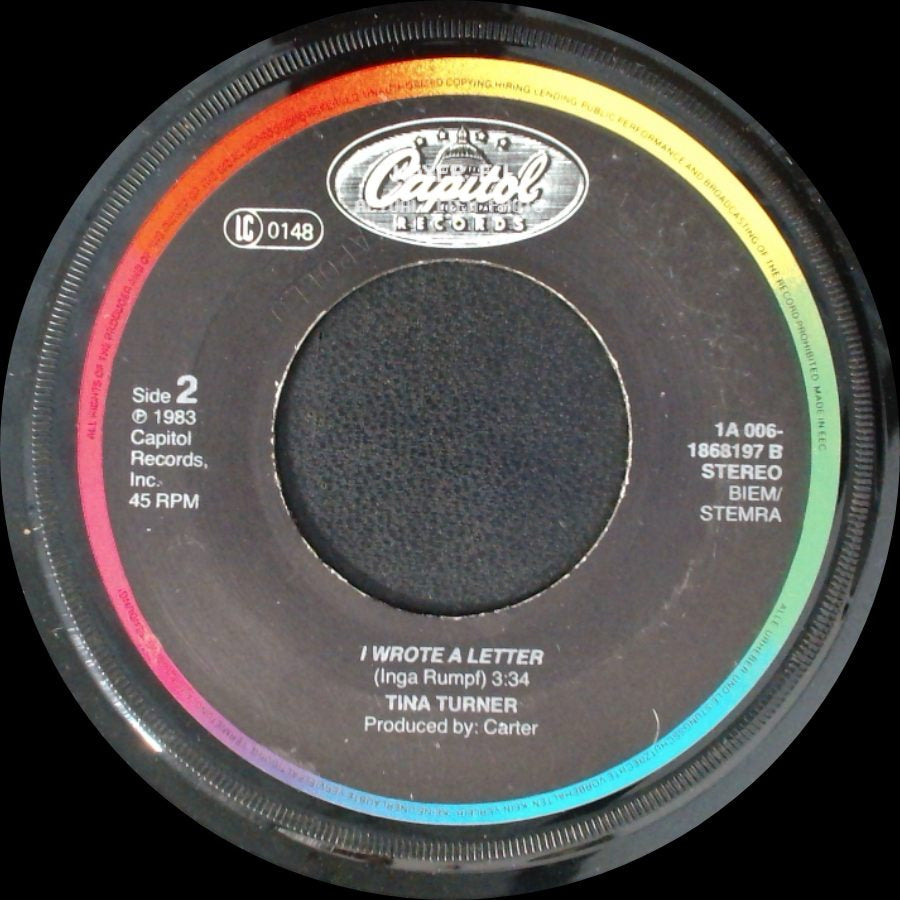 Tina Turner - Let's Stay Together / I Wrote A Letter side B