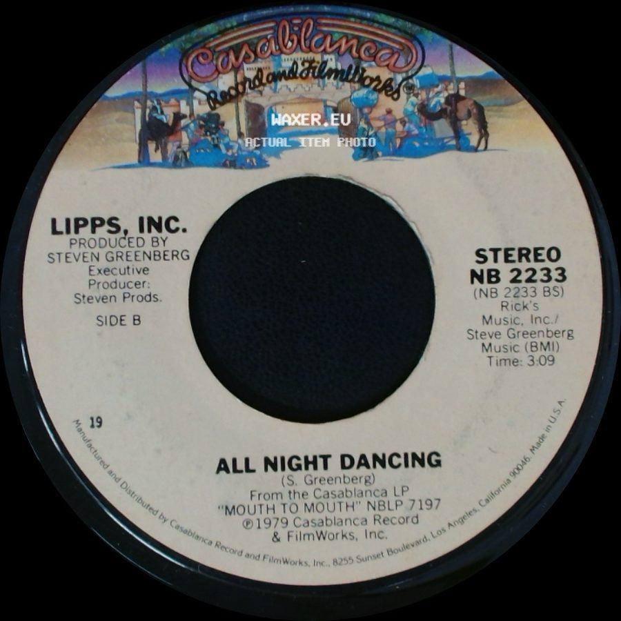 Lipps, Inc. - Funkytown / All Night Dancing side B