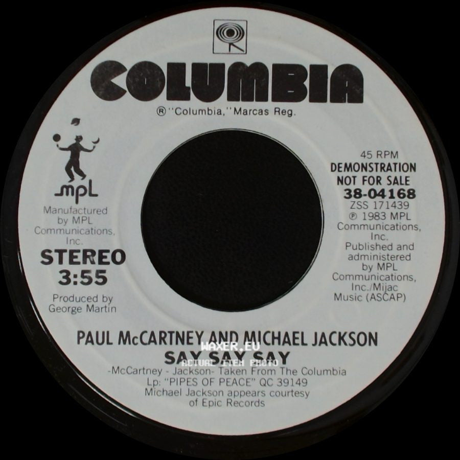 Paul Mccartney And Michael Jackson - Say Say Say / Say Say Say side A