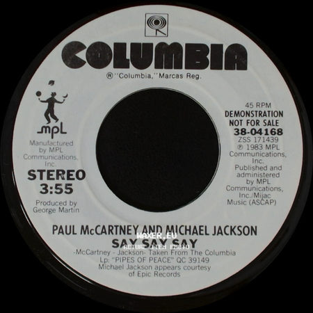Paul Mccartney And Michael Jackson - Say Say Say / Say Say Say side A
