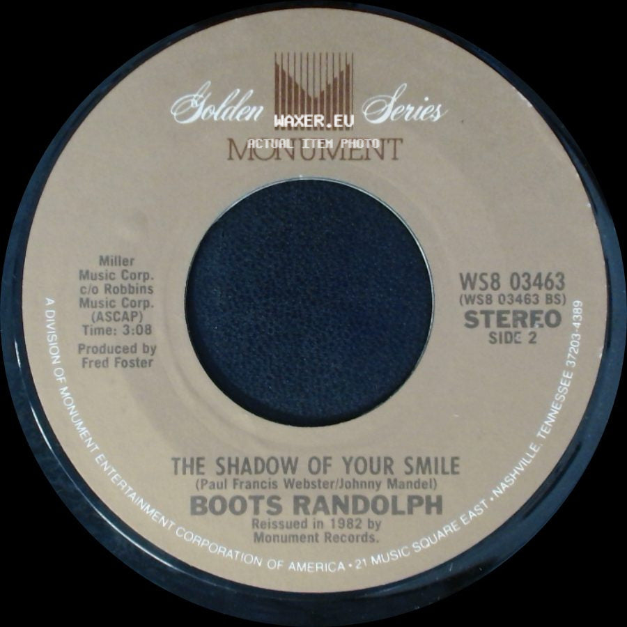 Boots Randolph - Yakety Sax / The Shadow Of Your Smile side B