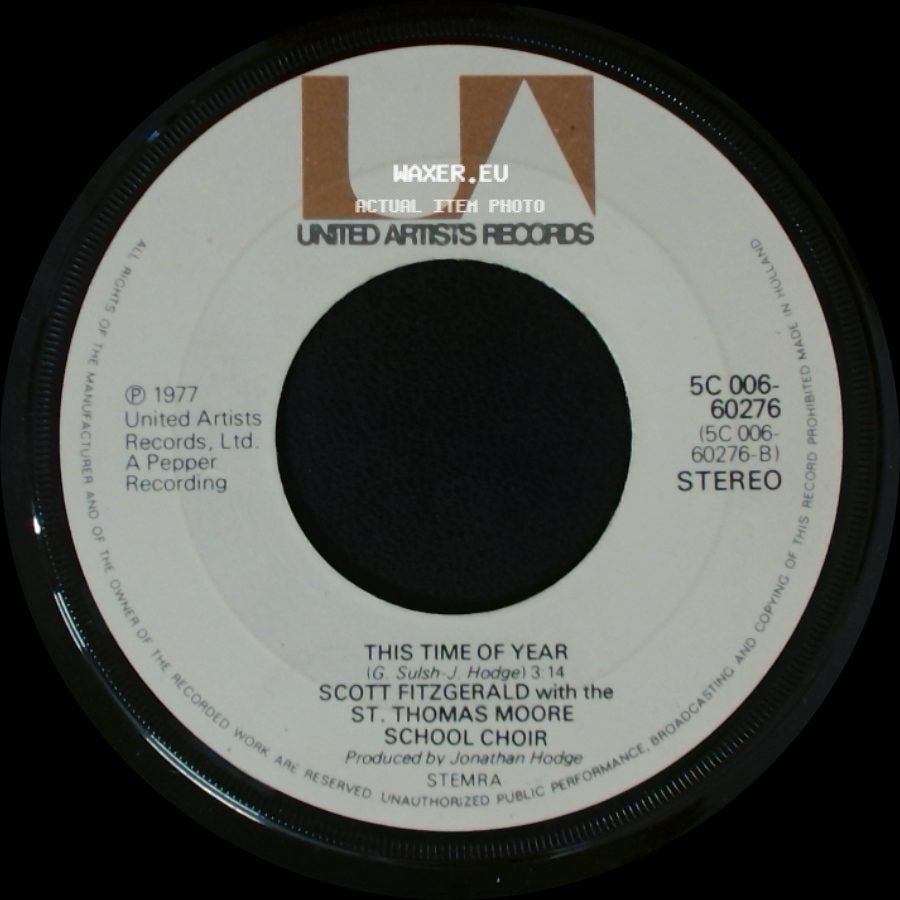Scott Fitzgerald With The St. Thomas Moore School Choir / Scott Fitzgerald & Yvonne Keeley - This Time Of Year / If I Had Words side A