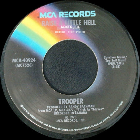 Trooper - Raise A Little Hell / A Fine Mess (You've Gotten Us Into) side A