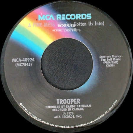 Trooper - Raise A Little Hell / A Fine Mess (You've Gotten Us Into) side B