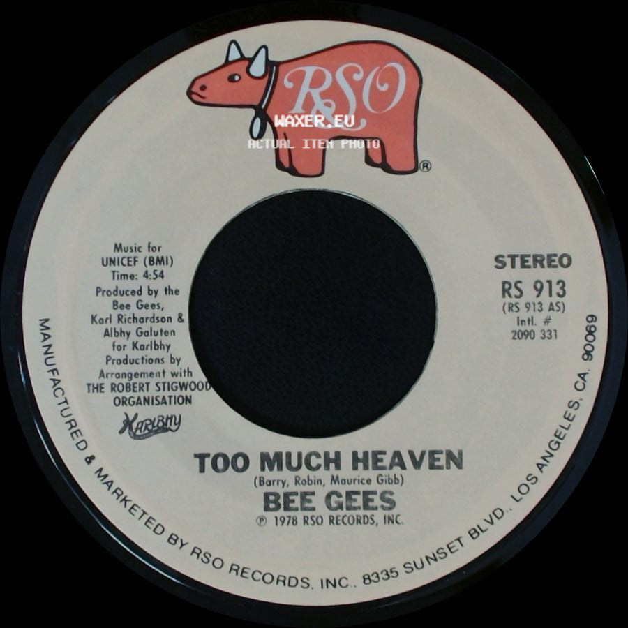 Bee Gees - Rest Your Love On Me / Too Much Heaven side B