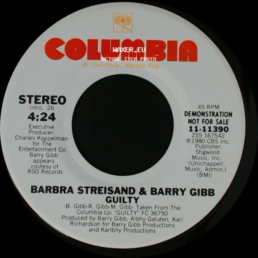 Barbra Streisand & Barry Gibb - Guilty / Guilty side A