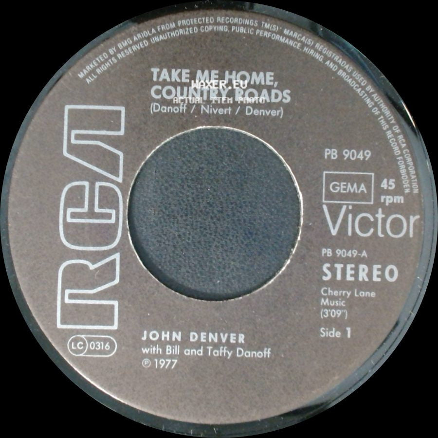 John Denver - Take Me Home, Country Roads / Poems, Prayers And Promises side A