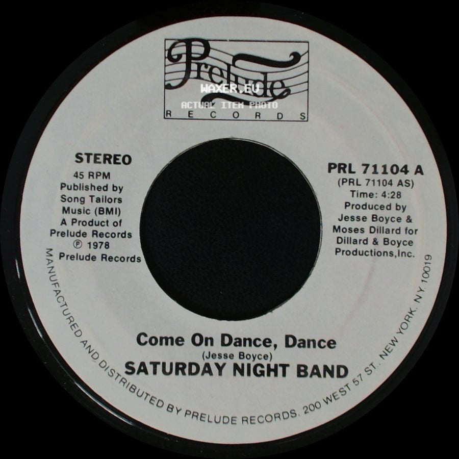 Saturday Night Band - Touch Me On My Hot Spot / Come On Dance, Dance side B