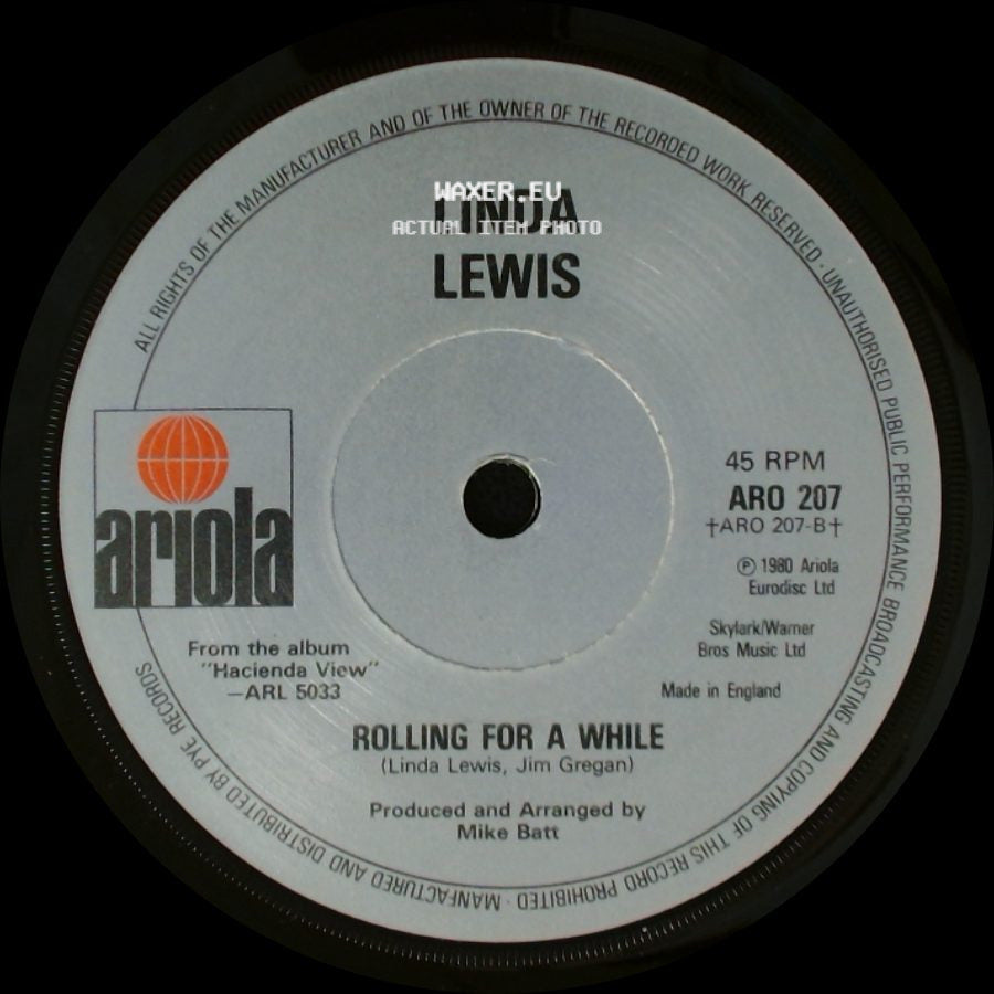 Linda Lewis - Rolling For A While / Sleeping Like A Baby Now side A