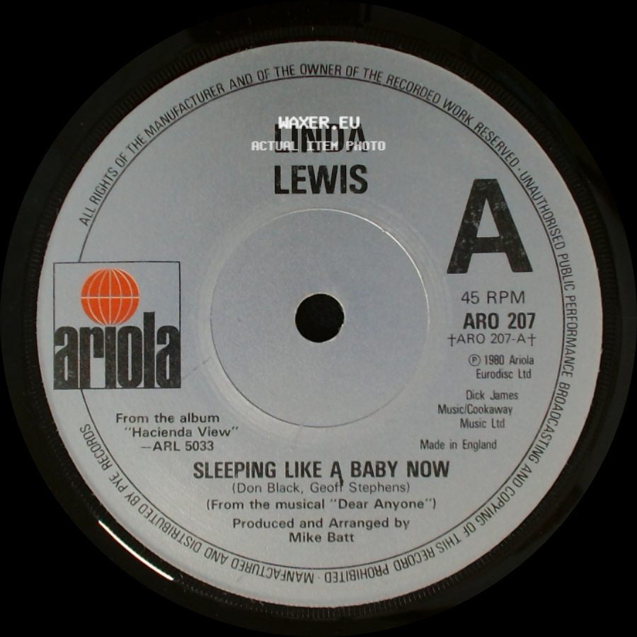 Linda Lewis - Rolling For A While / Sleeping Like A Baby Now side B
