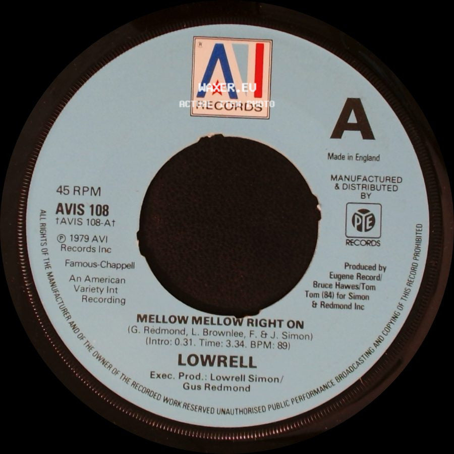Lowrell - Mellow Mellow Right On / You're Playing Dirty side A