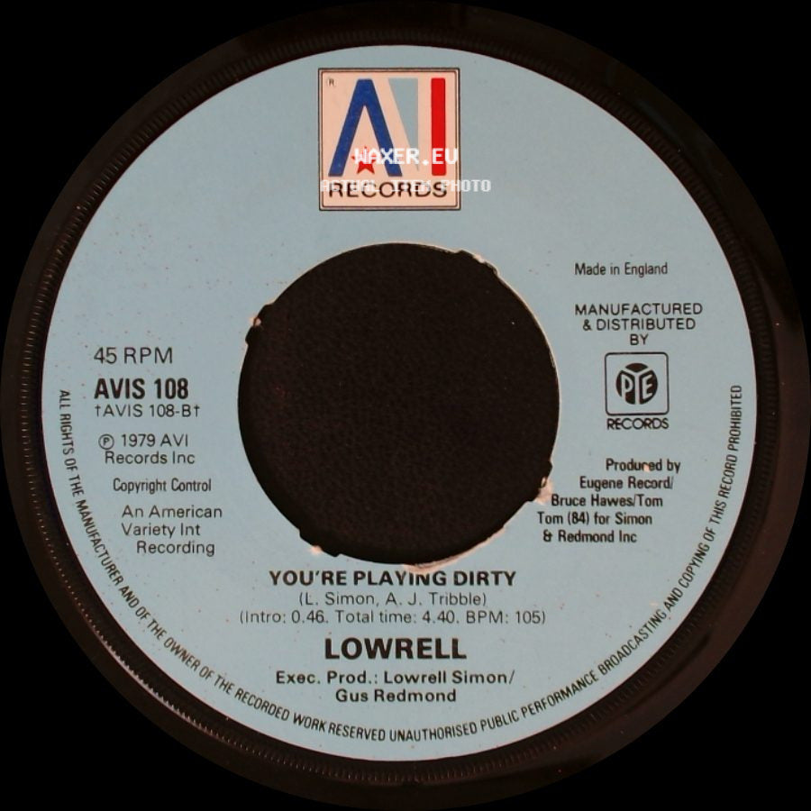 Lowrell - Mellow Mellow Right On / You're Playing Dirty side B