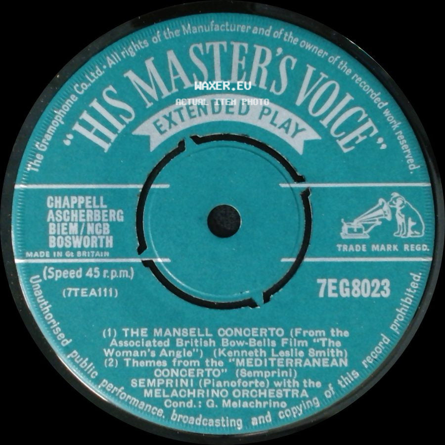 Semprini With The Melachrino Orchestra - Tchaikovsky Piano Concerto No. 1 / Grieg Piano Concerto - Themes / The Mansell Concerto side B