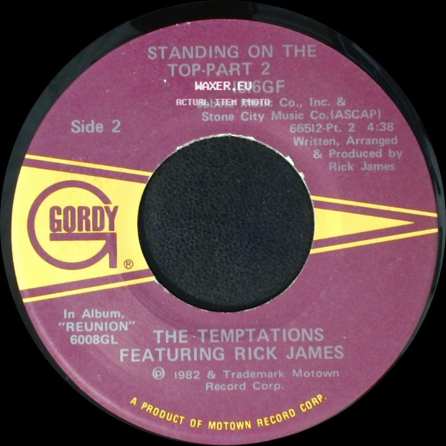 The Temptations Featuring Rick James - Standing On The Top-Part 1 / Standing On The Top-Part 2 side B
