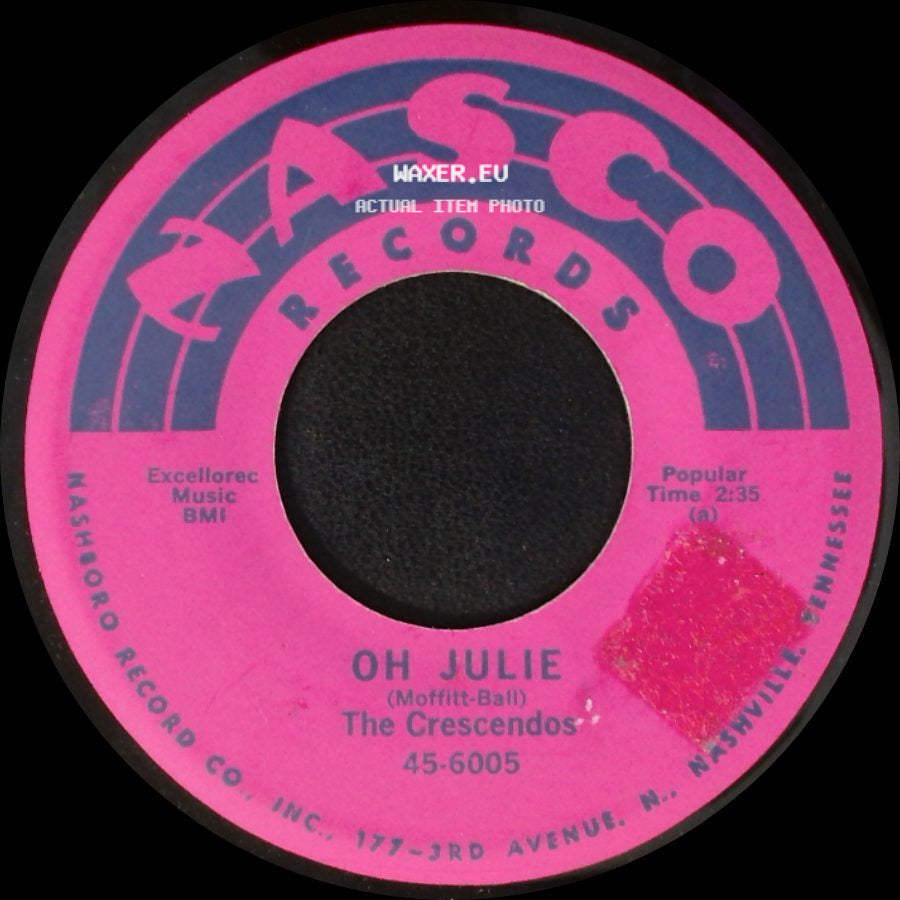 The Crescendos - My Little Girl / Oh Julie side B