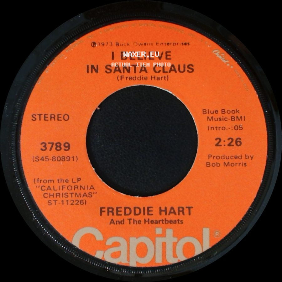 Freddie Hart And The Heartbeats - Blue Christmas / I Believe In Santa Claus side B