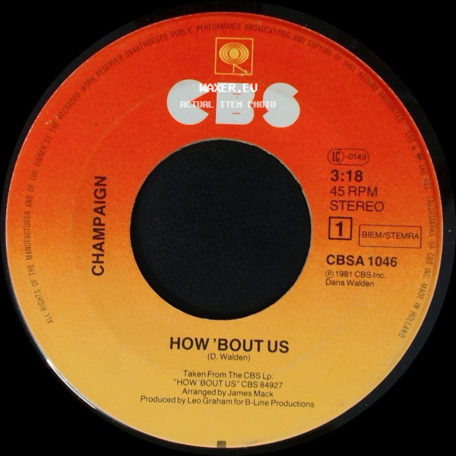 Champaign - How 'bout Us / Spinnin' side A