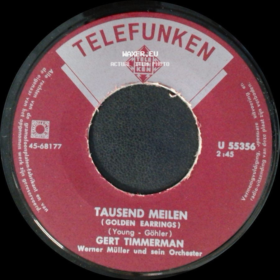 Gert Timmerman - Blume Von Tahiti / Tausend Meilen (Golden Earrings) side B