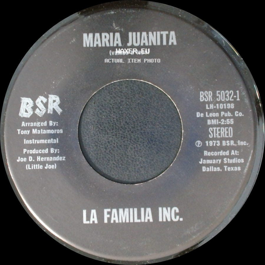 La Familia Inc. - Cuentame Tu Vida / Maria Juanita (Vamos A Tepa) side B