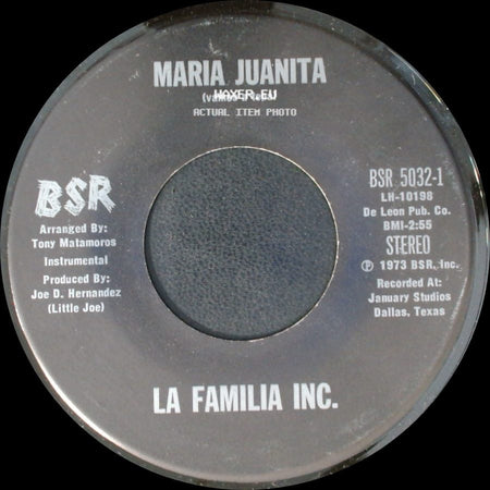 La Familia Inc. - Cuentame Tu Vida / Maria Juanita (Vamos A Tepa) side B