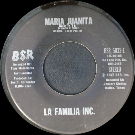 La Familia Inc. - Maria Juanita (Vamos A Tepa) / Cuentame Tu Vida side A