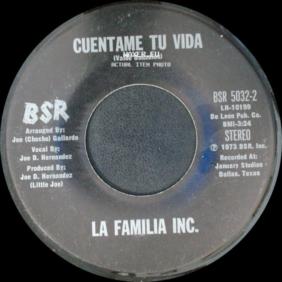 La Familia Inc. - Maria Juanita (Vamos A Tepa) / Cuentame Tu Vida side B