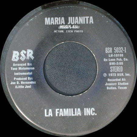 La Familia Inc. - Maria Juanita (Vamos A Tepa) / Cuentame Tu Vida side A