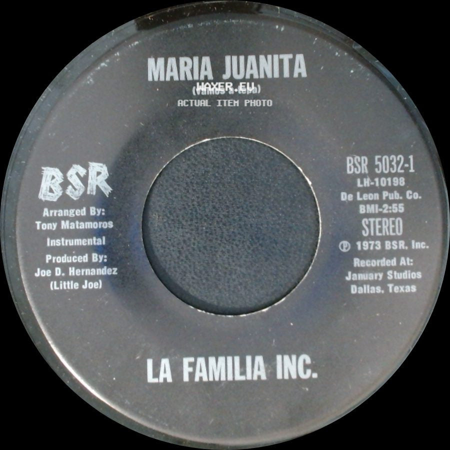 La Familia Inc. - Maria Juanita (Vamos A Tepa) / Cuentame Tu Vida side A