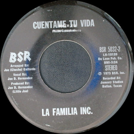 La Familia Inc. - Maria Juanita (Vamos A Tepa) / Cuentame Tu Vida side B